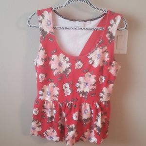 Anthropologie Postcards Red peplum top